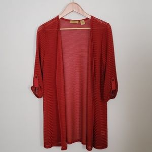 Valerie Stevens Medium Red Knit Cardigan